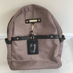 Adrienne Vittadini Padded Adjustable Taupe Backpack